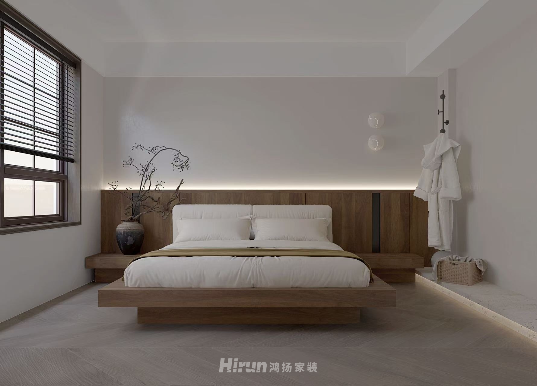 蓉國新坊120㎡極簡侘寂三居室 裝修案例效果圖-5