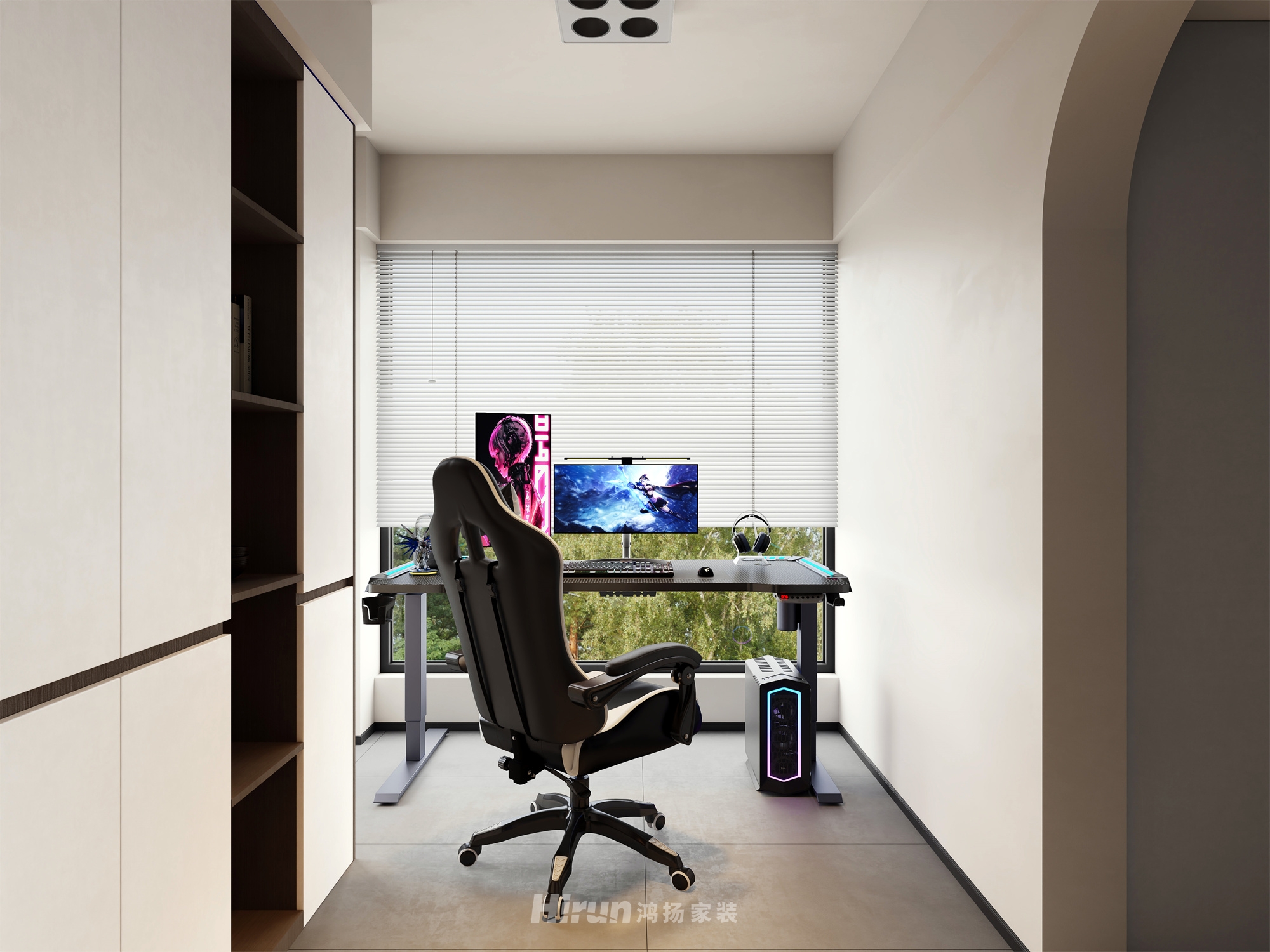 旭輝公元大觀125㎡雅致現(xiàn)代四居室 裝修案例效果圖-5