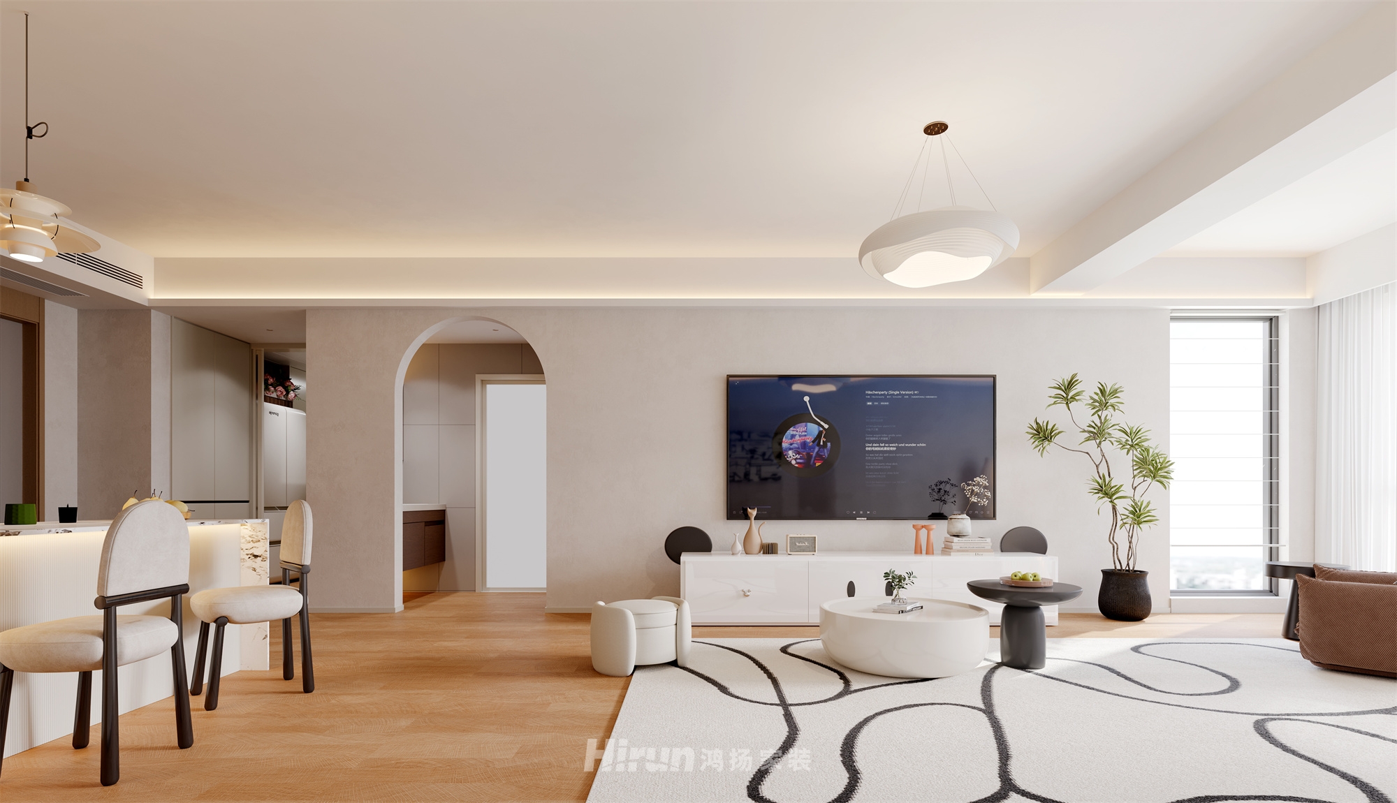 鼎豐金城里105㎡北歐之光三居室 裝修案例效果圖-4