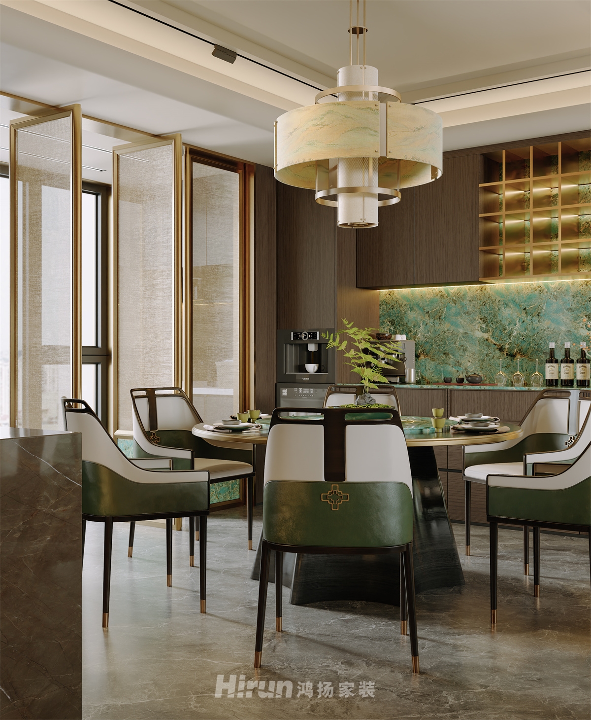 建發縵云200㎡意境東方五居室 裝修案例效果圖-14