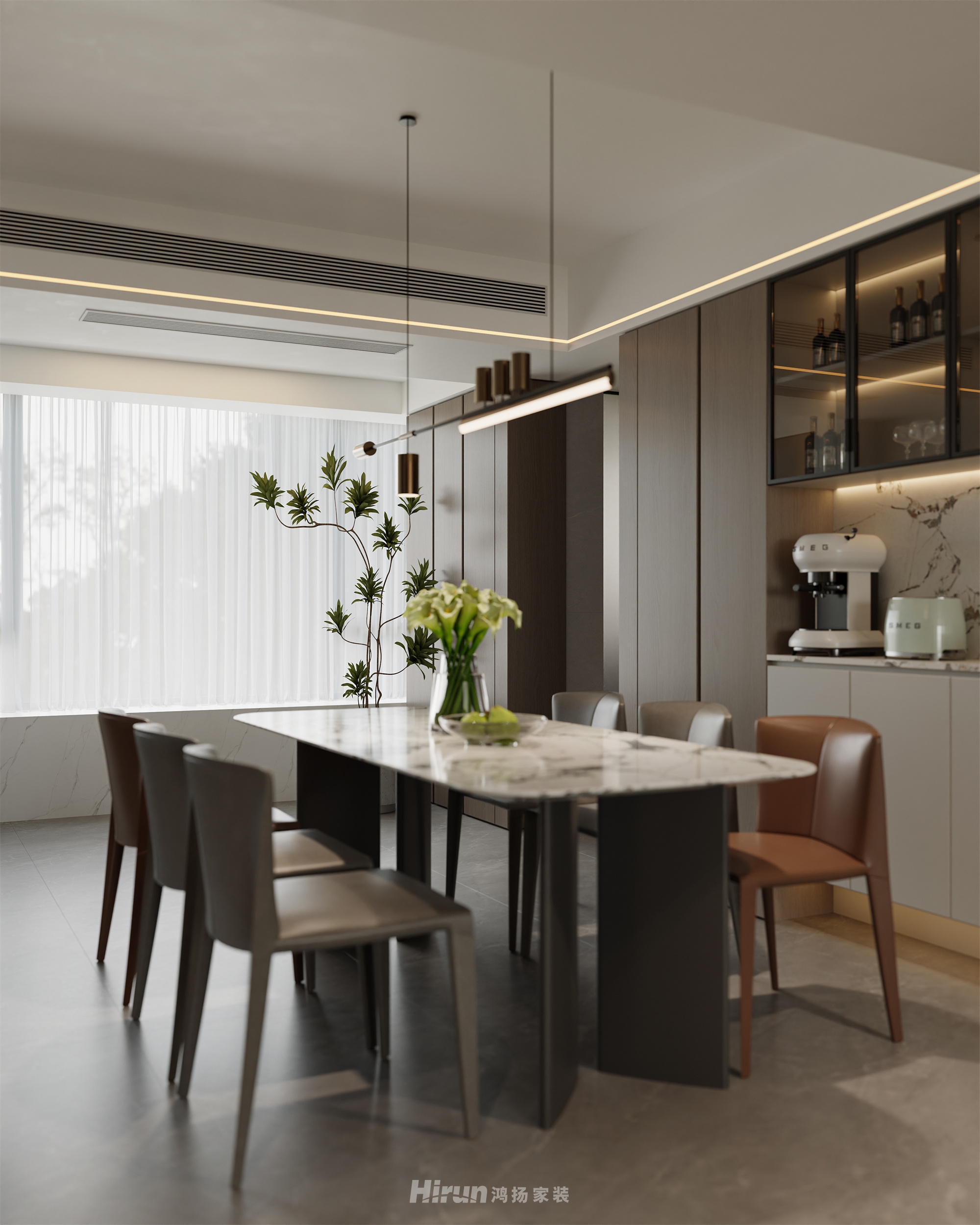 歐洲城180㎡新裝飾主義大平層 裝修案例效果圖-16