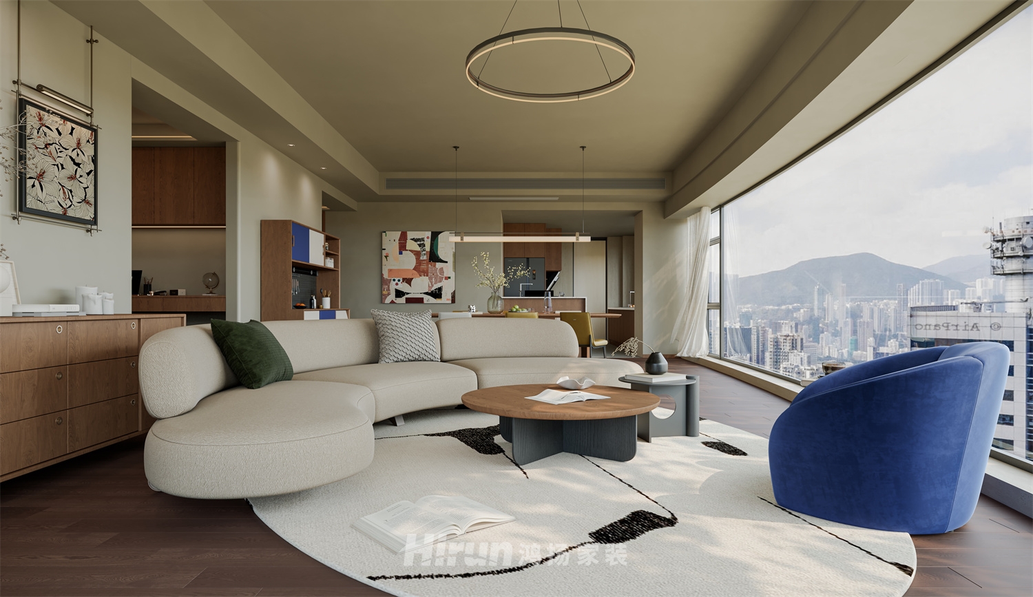 北辰192㎡北歐之光四居室 裝修案例效果圖-5