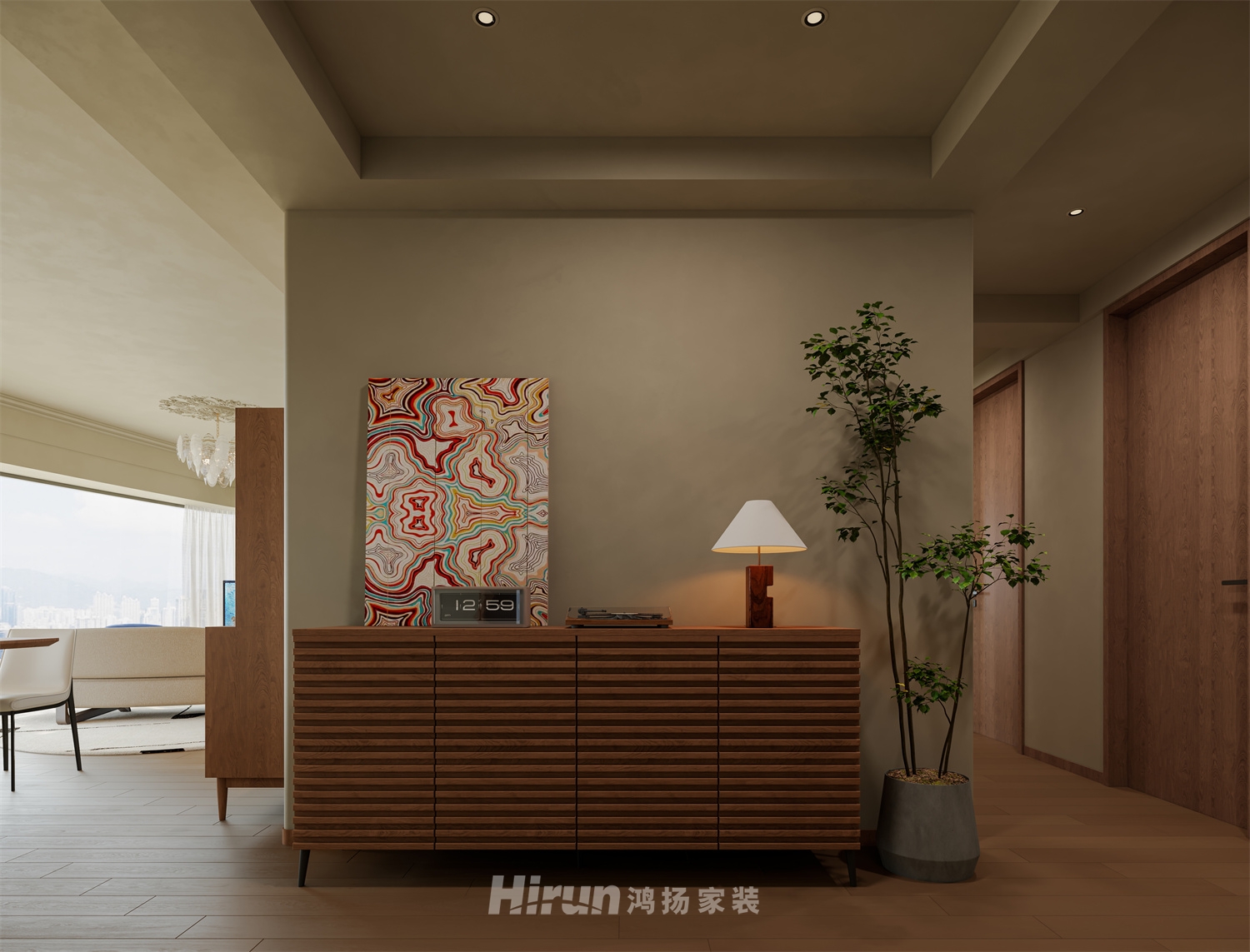 北辰192㎡北歐之光四居室 裝修案例效果圖-7