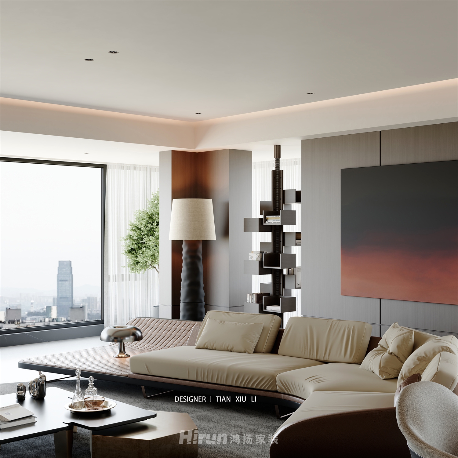 長(zhǎng)房云河玖敘234㎡新裝飾主義大平層 裝修案例效果圖-7