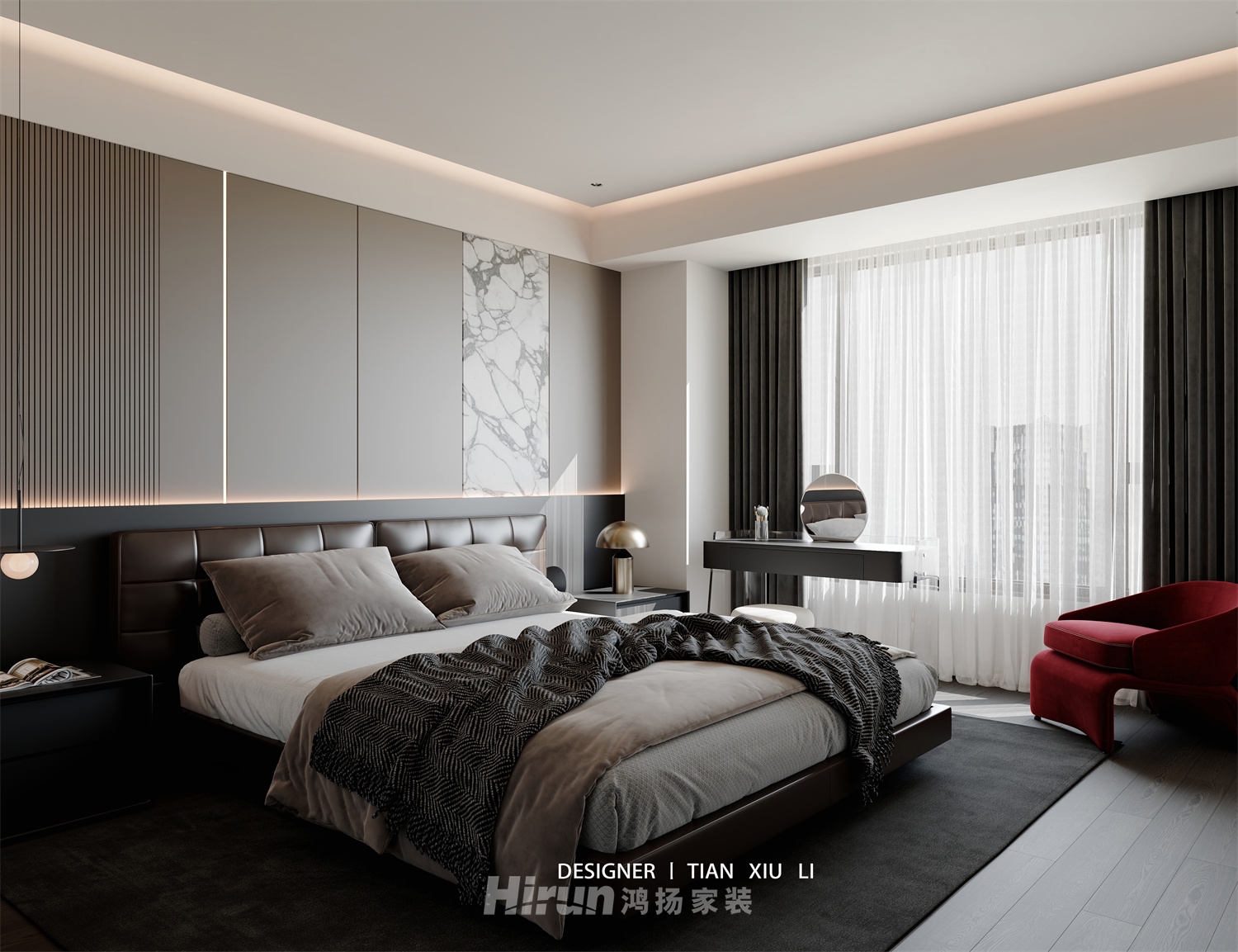 長(zhǎng)房云河玖敘234㎡新裝飾主義大平層 裝修案例效果圖-6