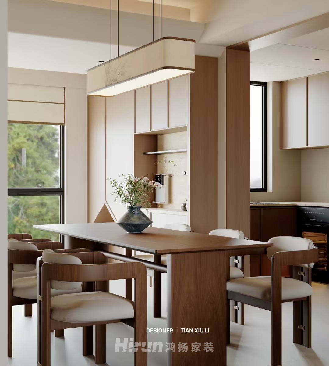 匯金國(guó)際168㎡意境東方四居室 裝修案例效果圖-3