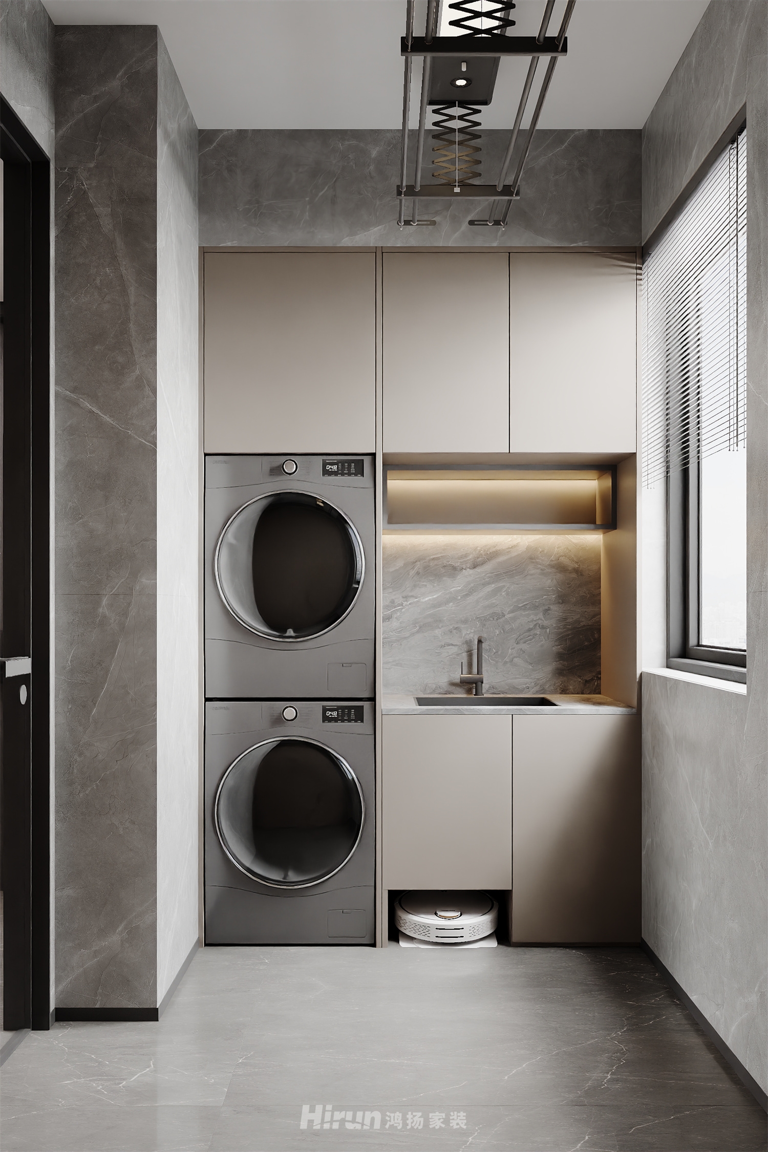 華潤潤樾府180㎡新裝飾主義四居室 裝修案例效果圖-8