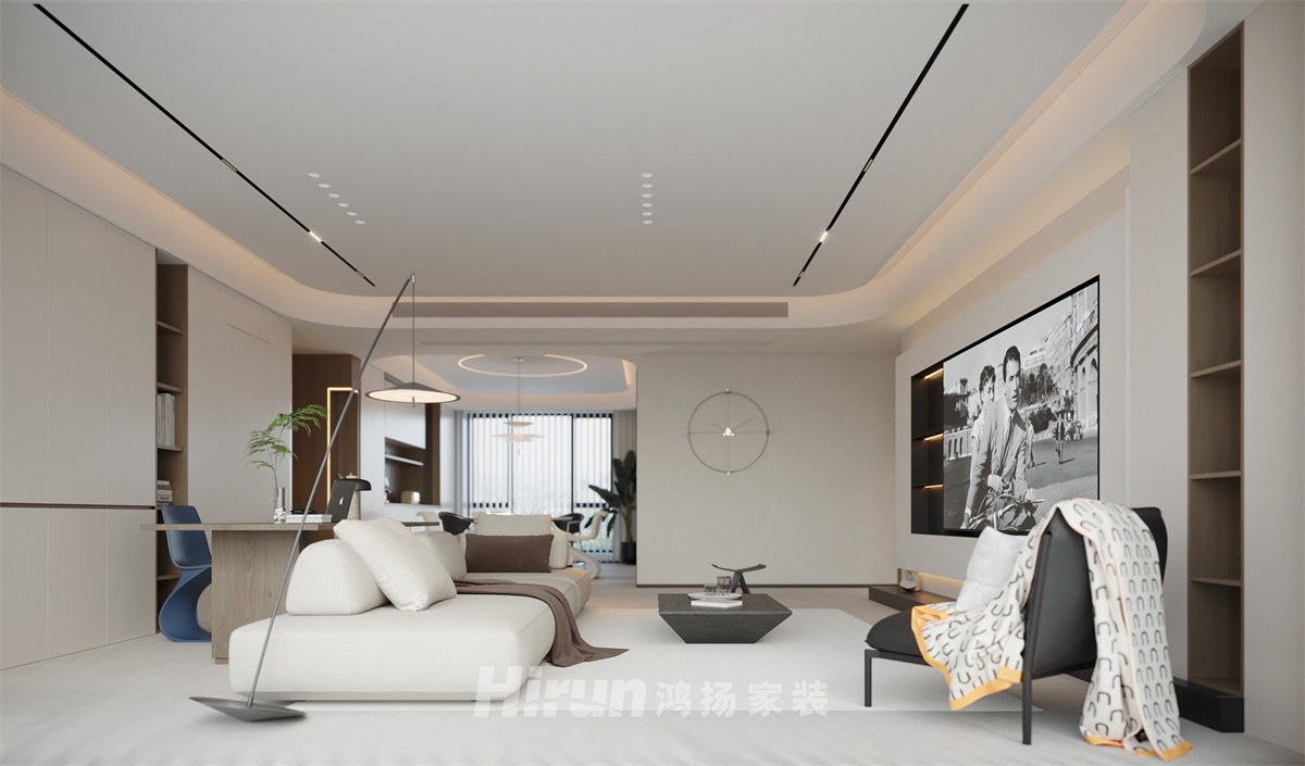 建發玖洲觀瀾188㎡雅致現代四居室 裝修案例效果圖-5