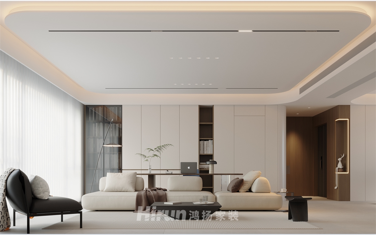 建發玖洲觀瀾188㎡雅致現代四居室 裝修案例效果圖-6