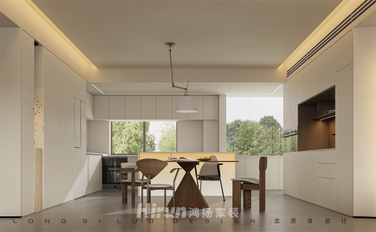 博麓郡170㎡雅致現代四居室 裝修案例效果圖-6