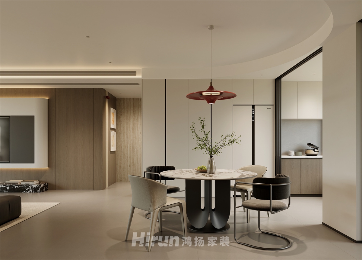 長(zhǎng)沙潤(rùn)府190㎡優(yōu)雅繽紛大平層 裝修案例效果圖-1