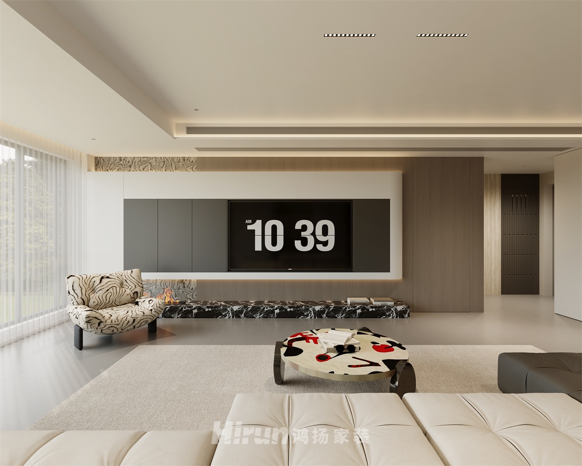 長(zhǎng)沙潤(rùn)府190㎡優(yōu)雅繽紛大平層 裝修案例效果圖-8