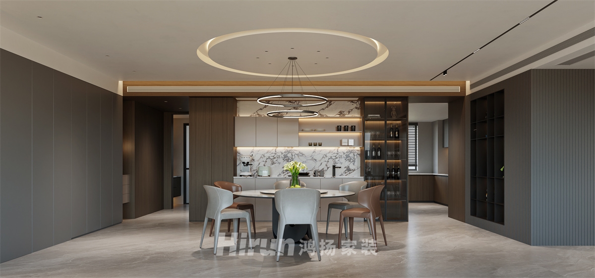 長沙潤府190㎡雅致現代大平層 裝修案例效果圖-1