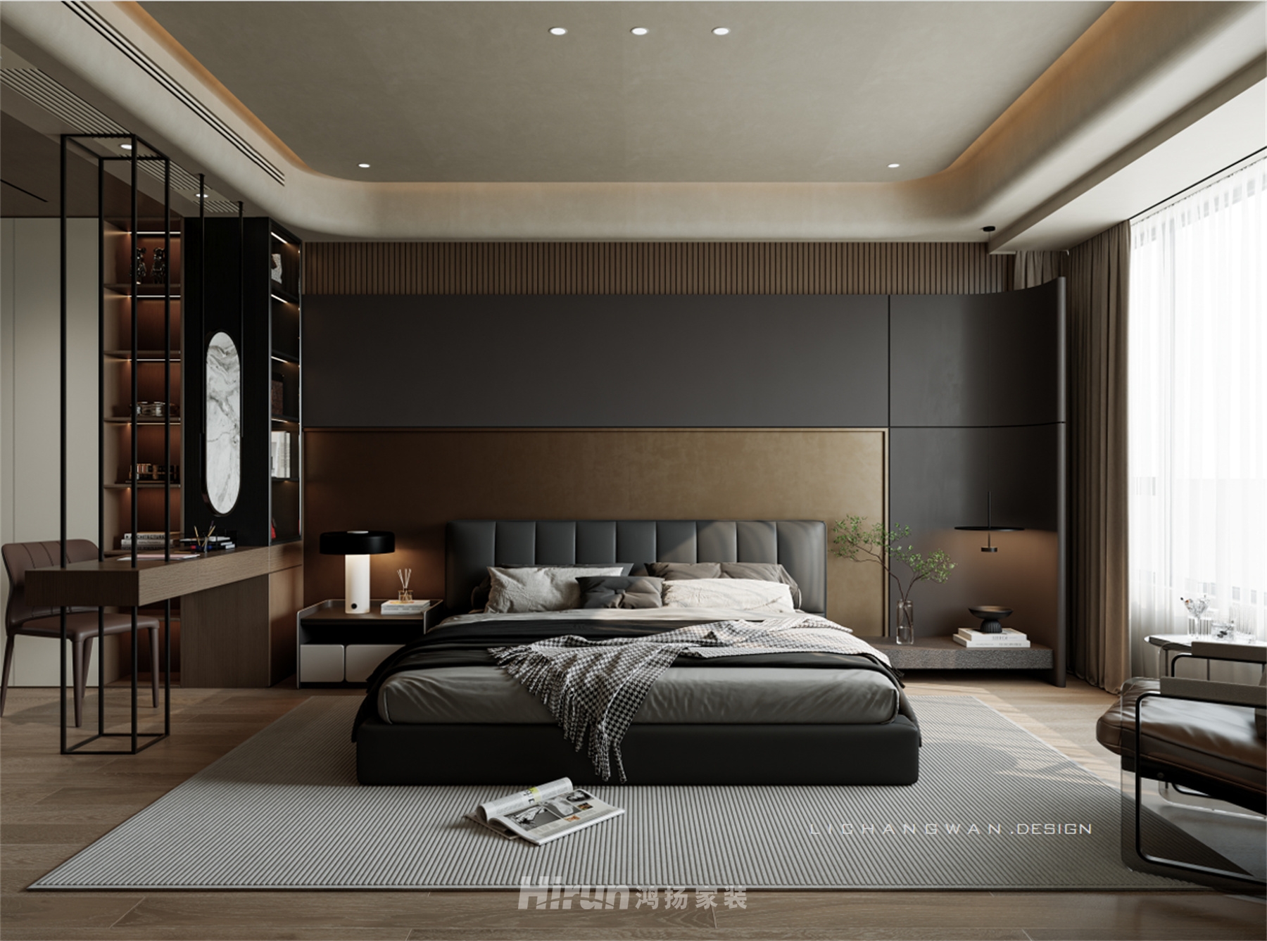 洋湖天序202㎡雅致現代大平層 裝修案例效果圖-4