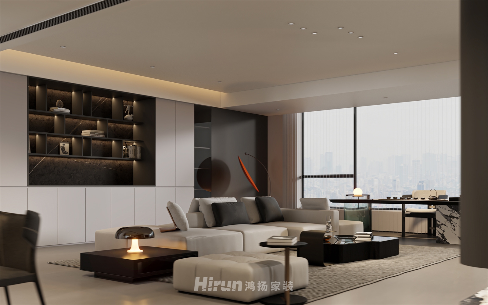 中建鈺山湖208㎡雅致現代大平層 裝修案例效果圖-5