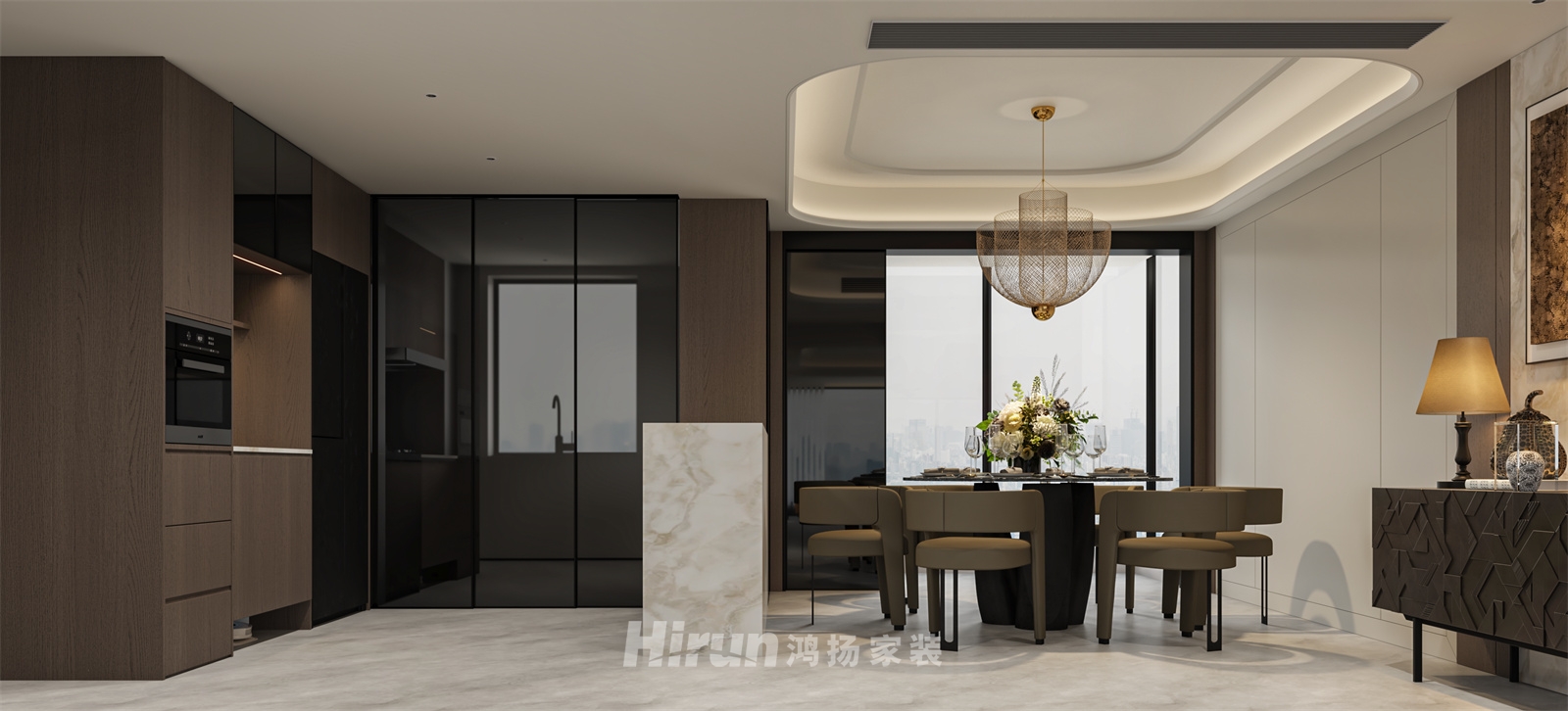 新城明昱東方230㎡新裝飾主義大平層 裝修案例效果圖-4