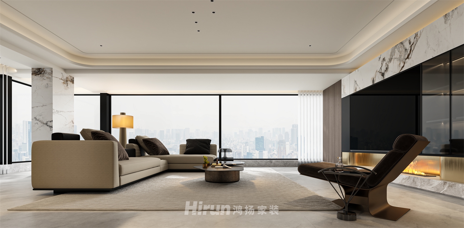 新城明昱東方230㎡新裝飾主義大平層 裝修案例效果圖-6