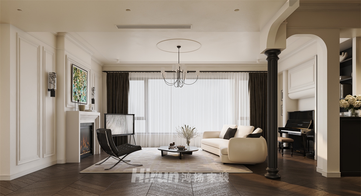 星城天地190㎡雅致現(xiàn)代五居室 裝修案例效果圖-1