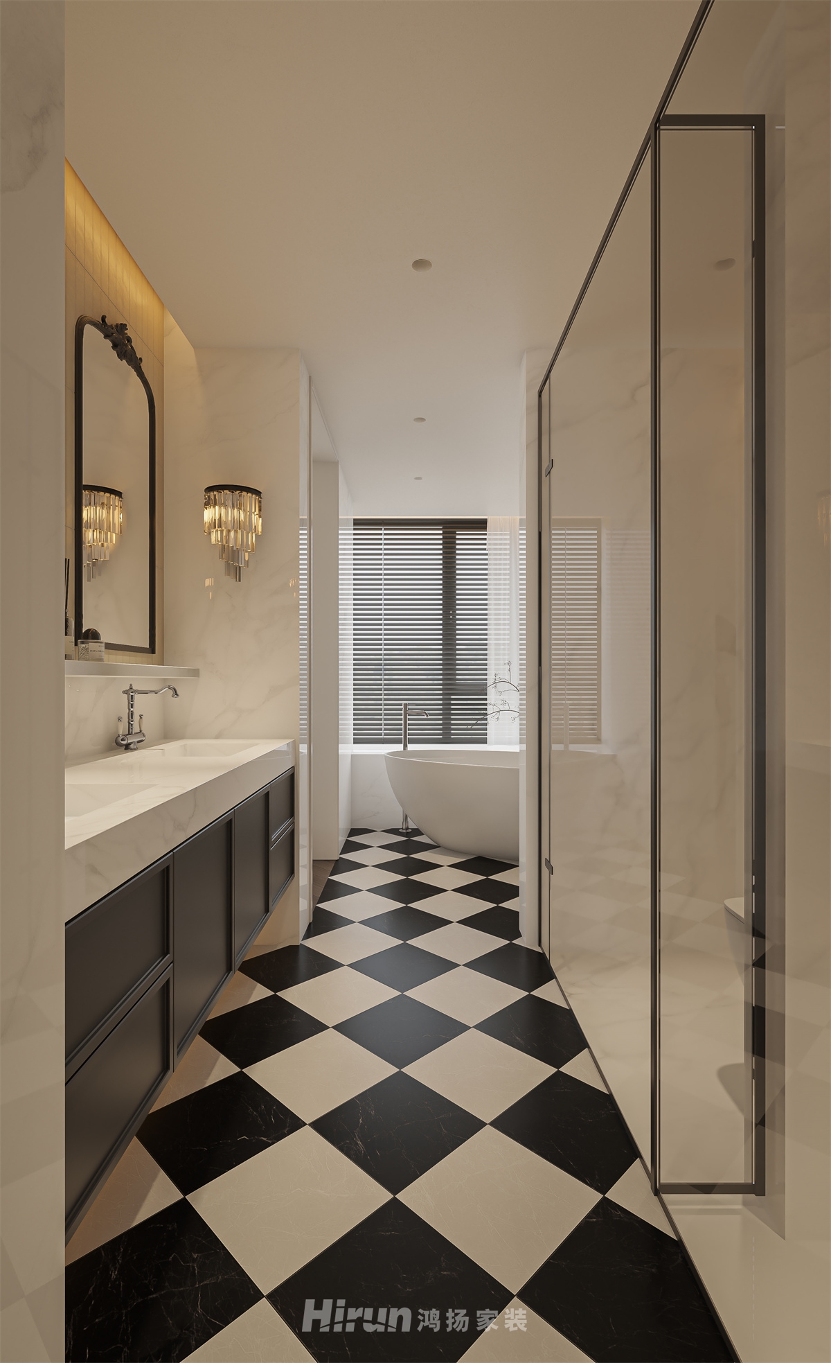 星城天地190㎡雅致現(xiàn)代五居室 裝修案例效果圖-9