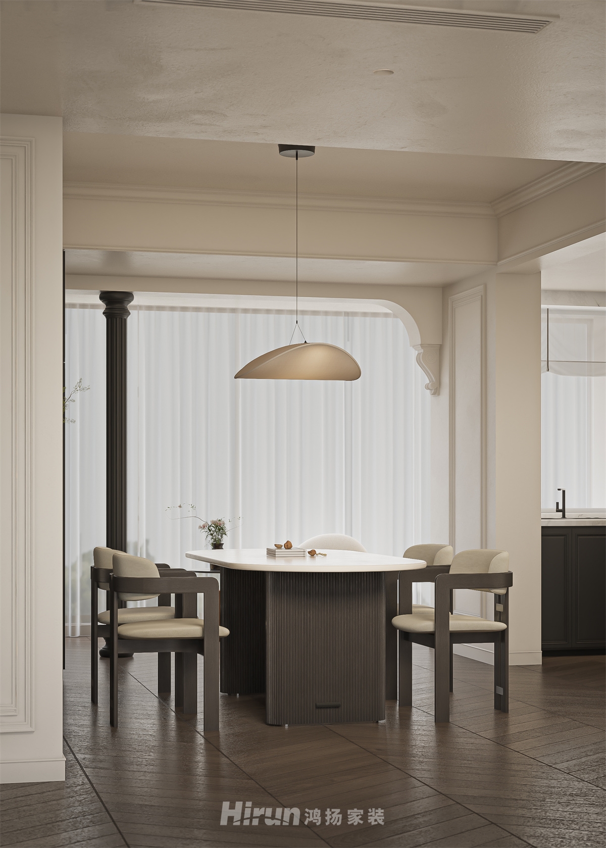 星城天地190㎡雅致現(xiàn)代五居室 裝修案例效果圖-18