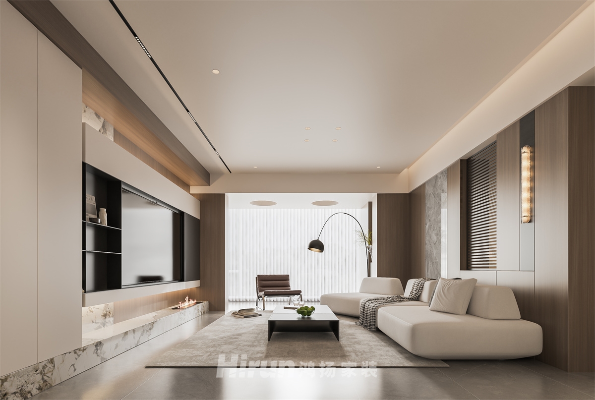 茂華國際湘146㎡雅致現代四居室 裝修案例效果圖-1