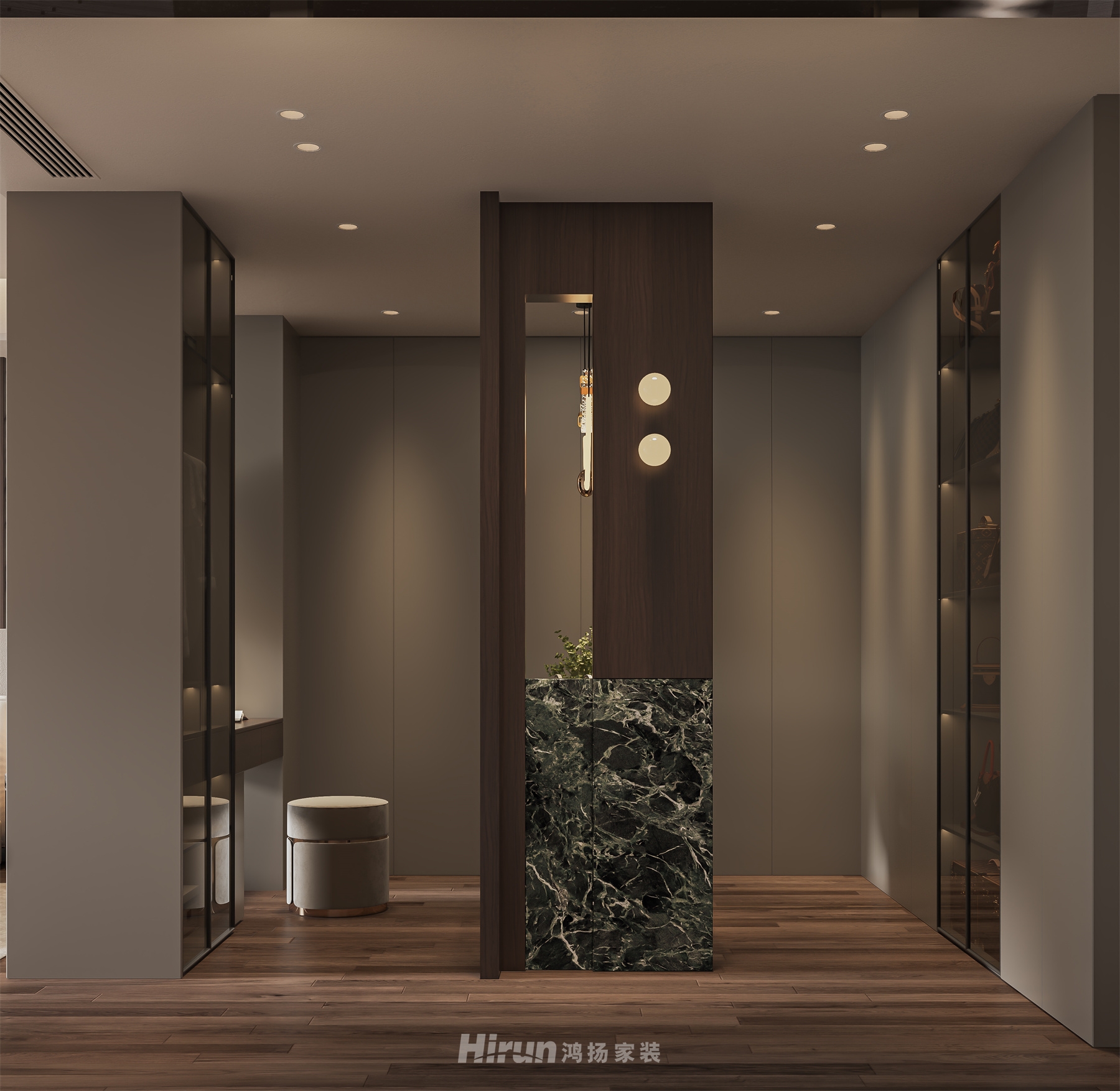 觀山印100㎡雅致現代四居室 裝修案例效果圖-3