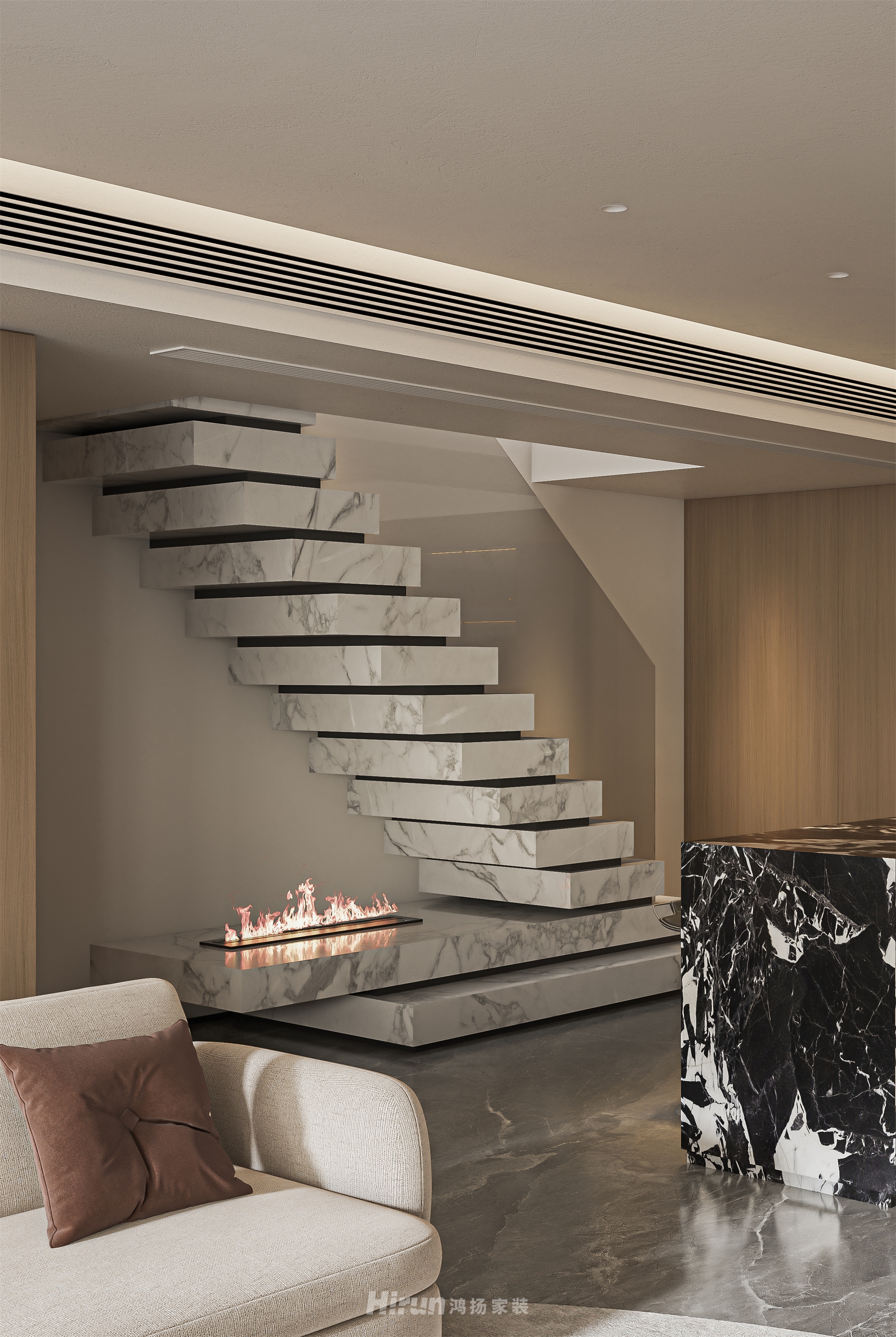 和順府170㎡雅致現(xiàn)代四居室 裝修案例效果圖-9