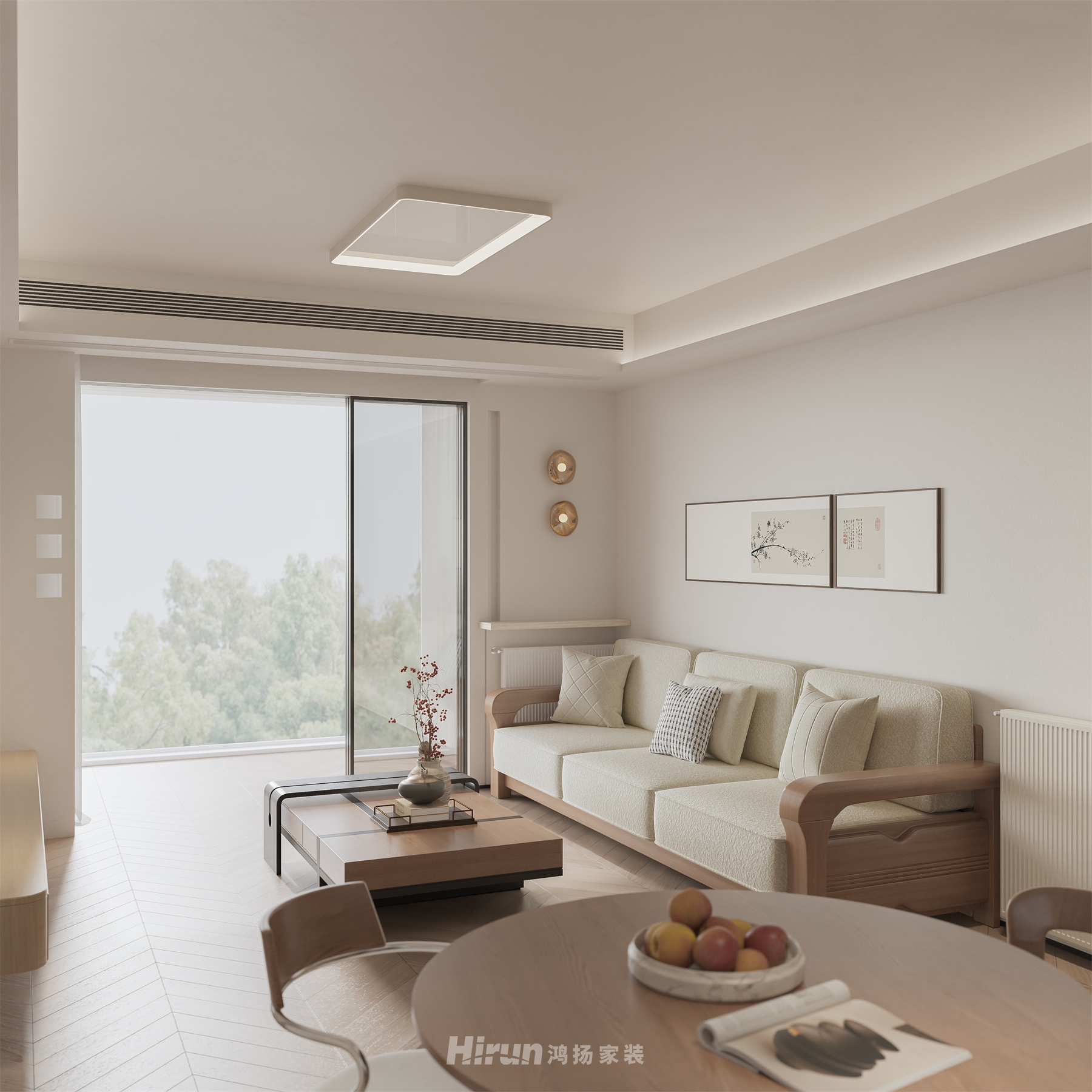 鐵建京師璟臺110㎡北歐之光三居室 裝修案例效果圖-2