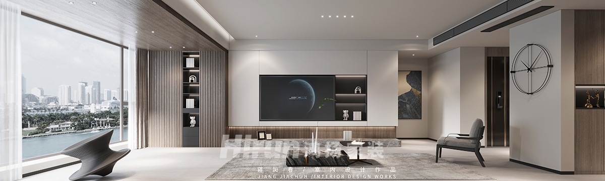 梅溪華府215㎡雅致現代大平層 裝修案例效果圖-2