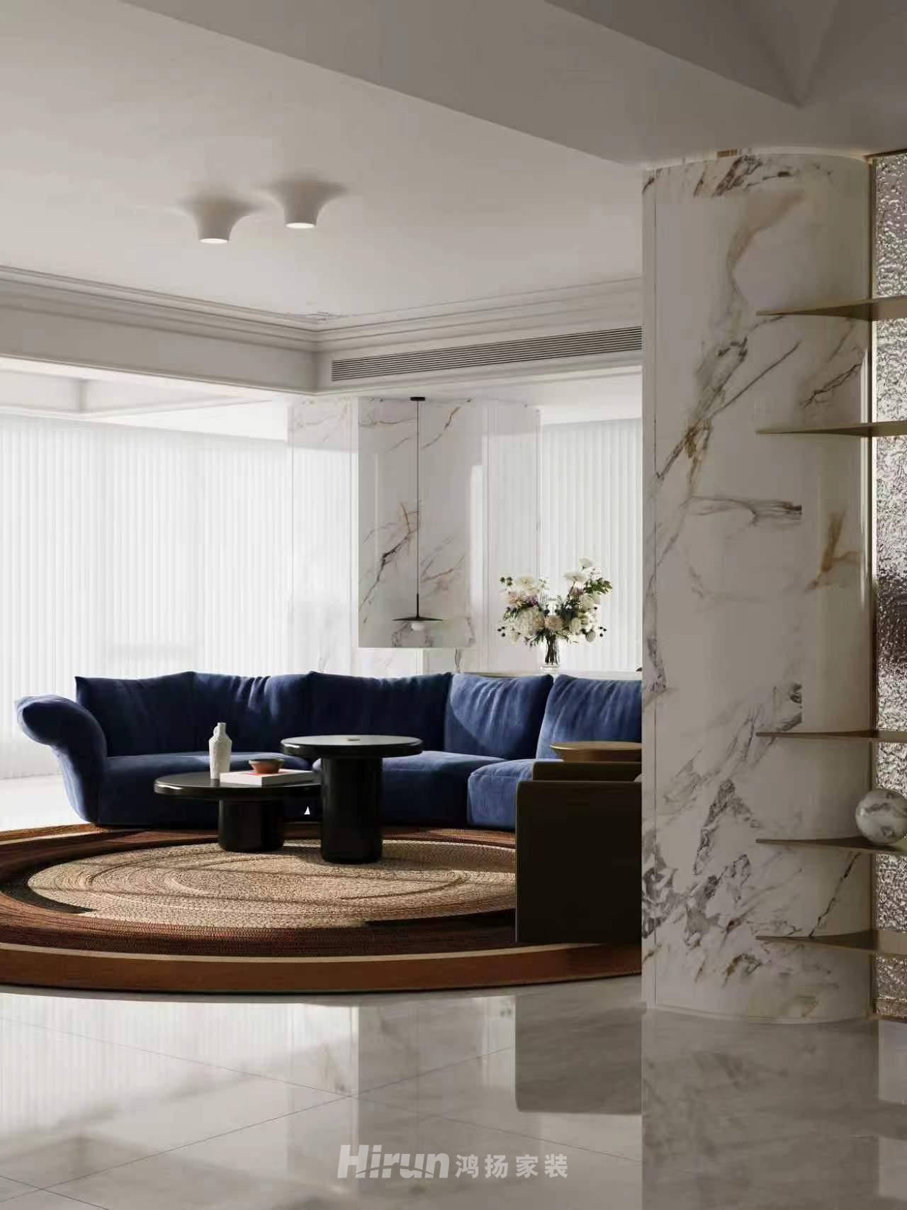 夢想麓隱桐溪300㎡新裝飾主義大平層 裝修案例效果圖-2