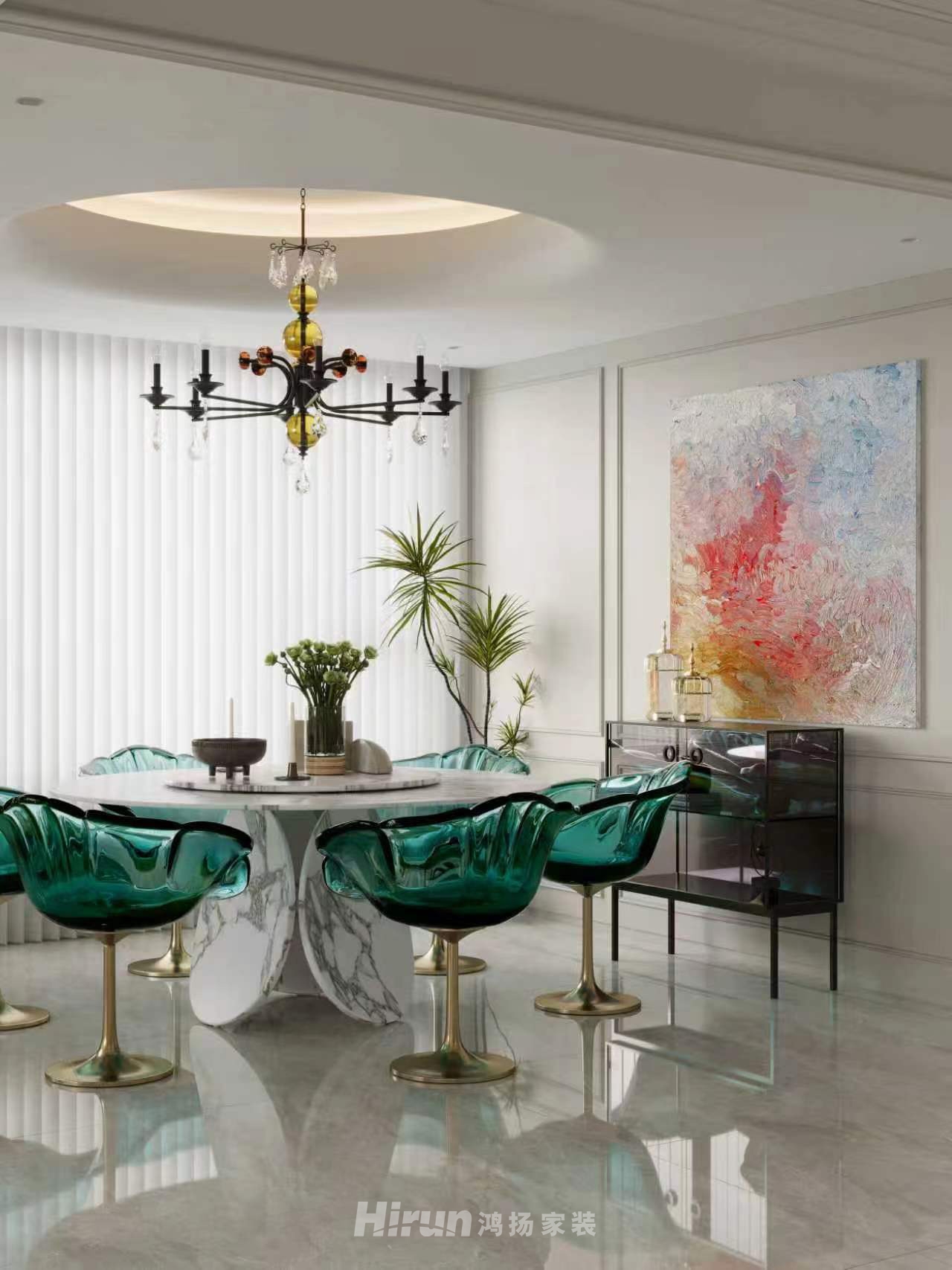 夢想麓隱桐溪300㎡新裝飾主義大平層 裝修案例效果圖-6