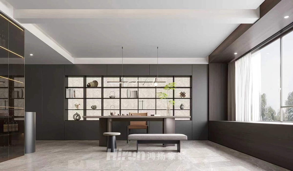 中建鈺山湖180㎡新裝飾主義大平層 裝修案例效果圖-9