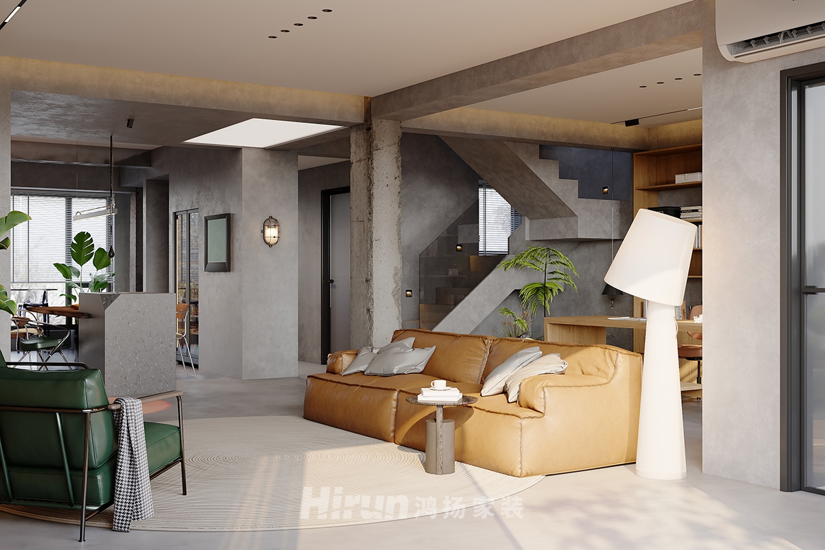 山水藍天260㎡工業再造別墅 裝修案例效果圖-18