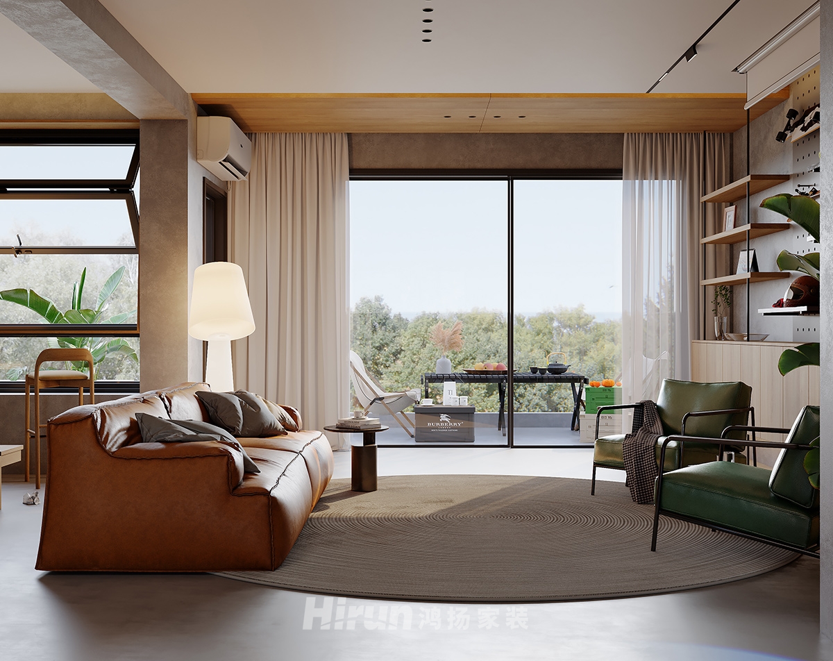 山水藍天260㎡工業再造別墅 裝修案例效果圖-5