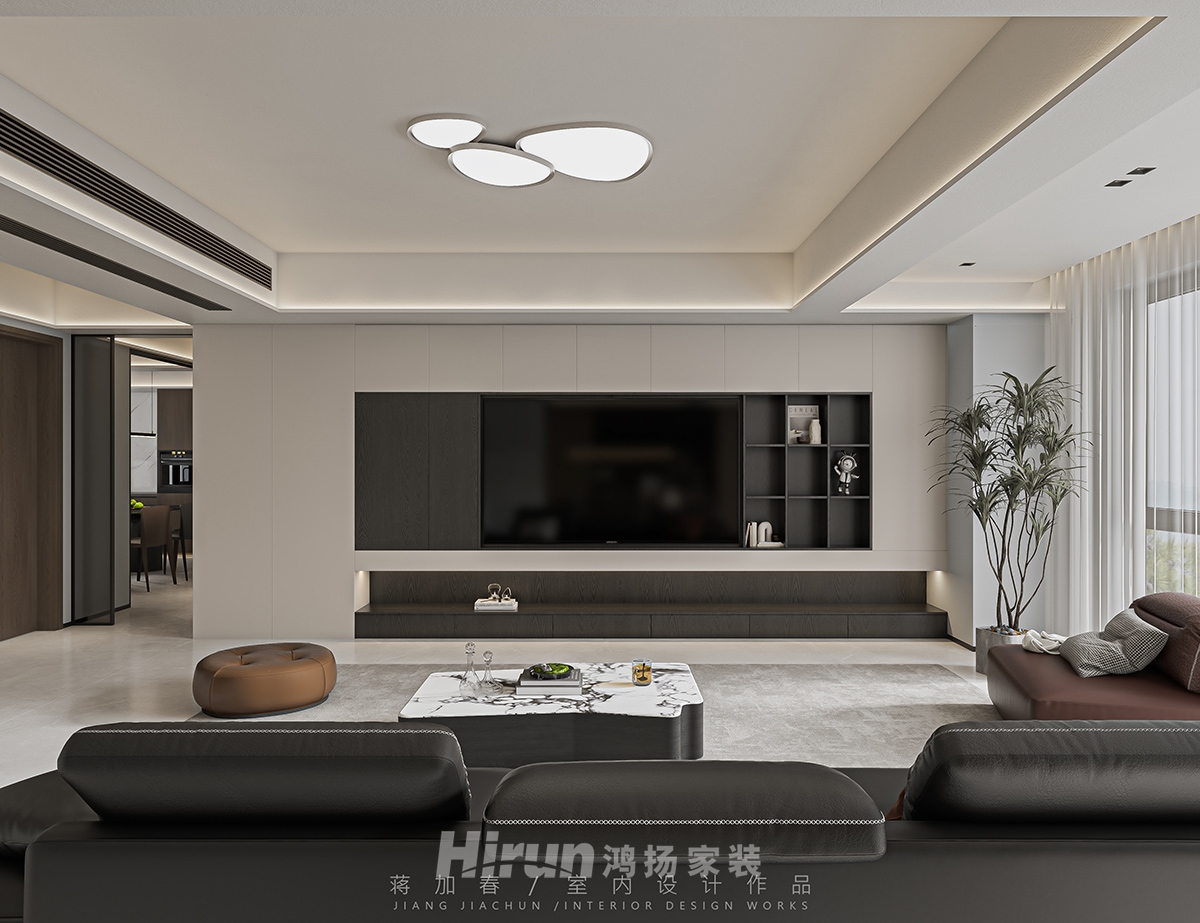 越秀星悅城175㎡雅致現(xiàn)代復(fù)式 裝修案例效果圖-4