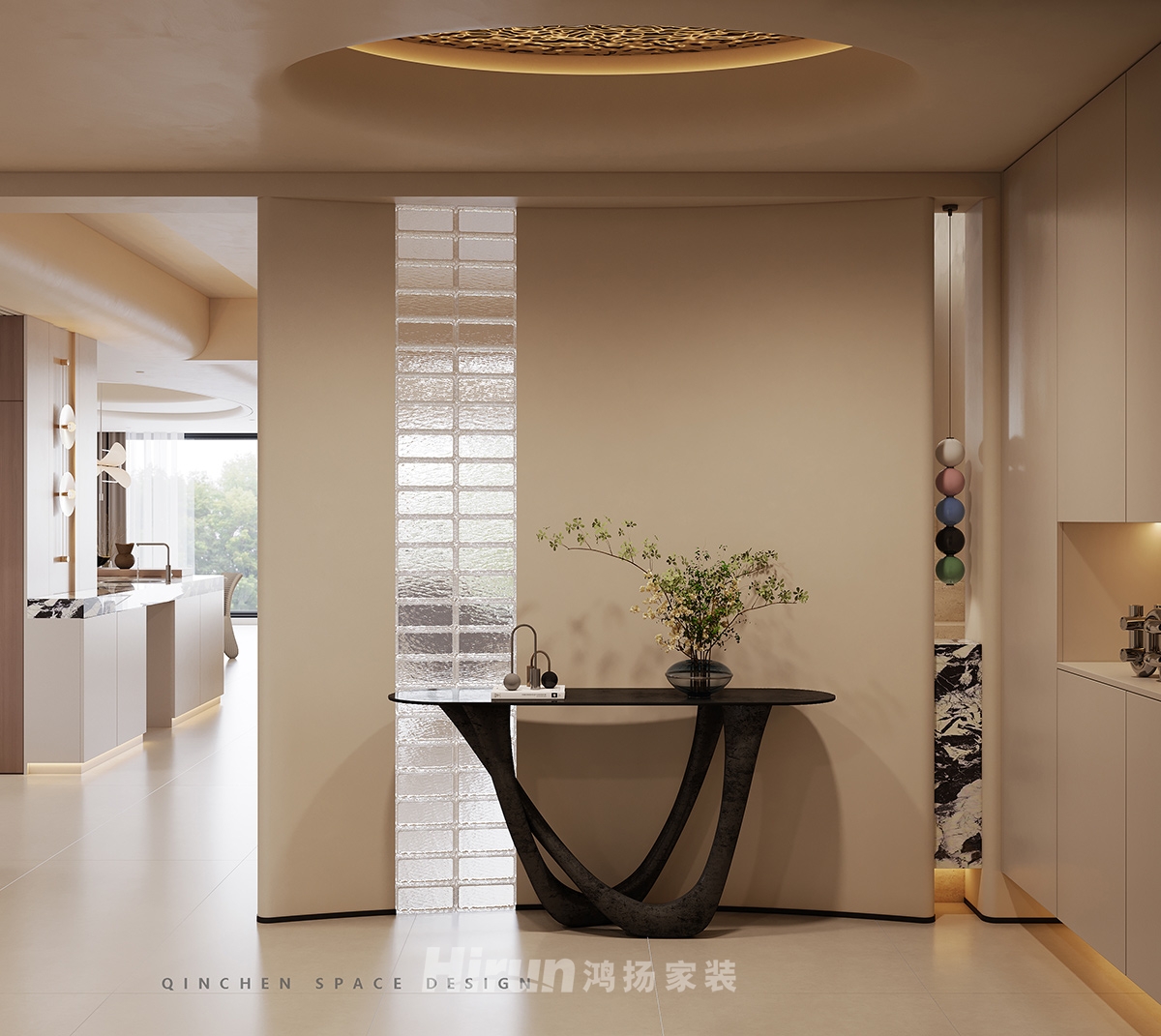 珠江88墅500㎡極簡(jiǎn)侘寂別墅 裝修案例效果圖-6