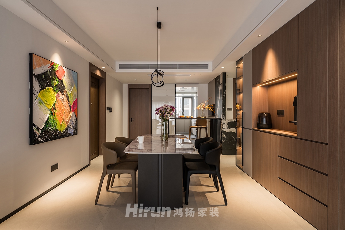 建發(fā)玖洲和璽160㎡新裝飾主義四居室 裝修案例實景圖-3