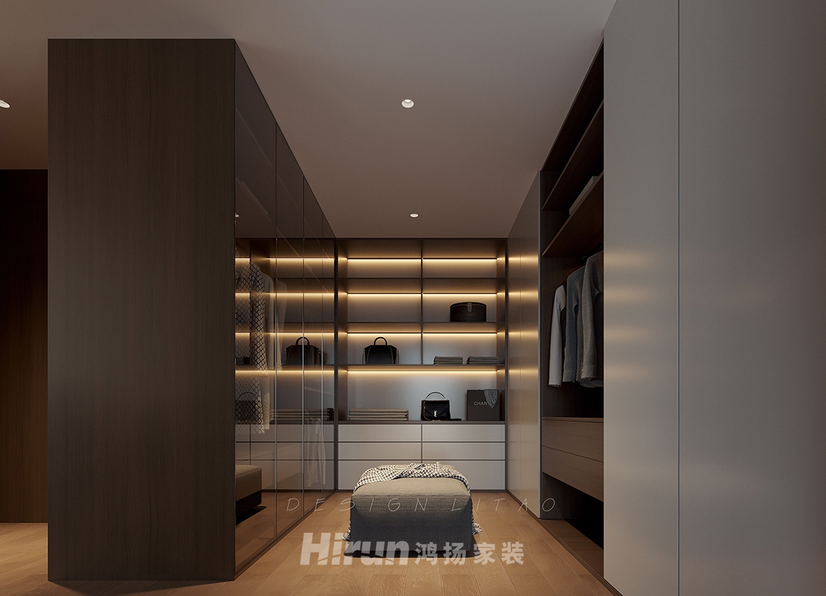 萬科松湖天地260㎡雅致現(xiàn)代四居室 裝修案例效果圖-7