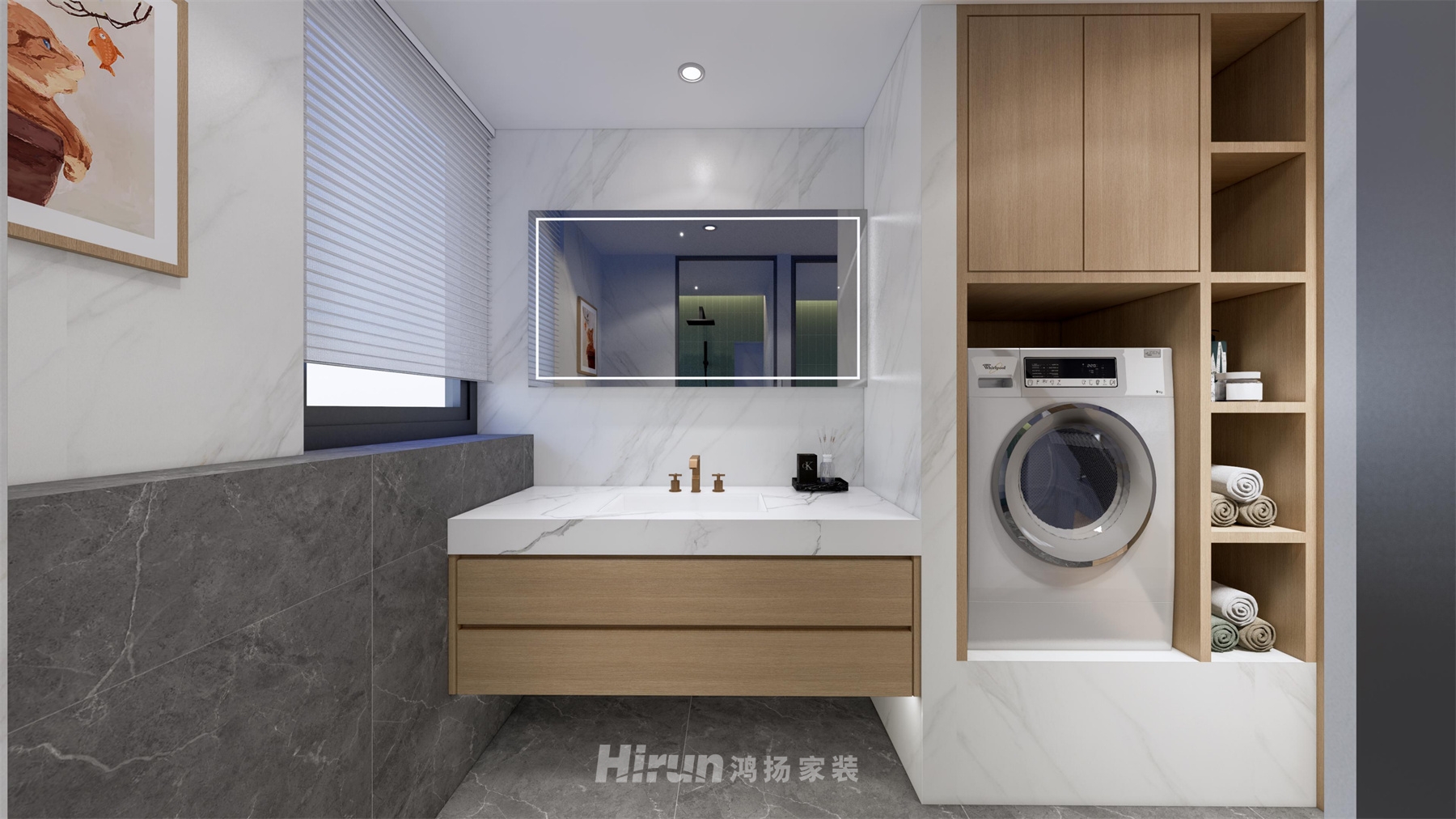 華潤(rùn)桃園里100㎡北歐之光三居室 裝修案例效果圖-9