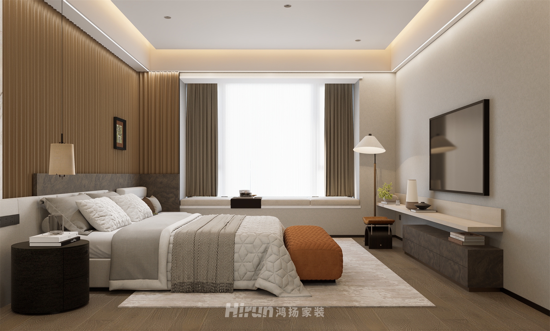 旭輝鉑悅湘江270㎡新裝飾主義大平層 裝修案例效果圖-7