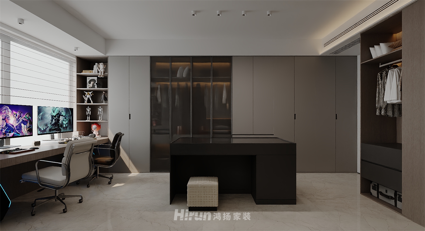 現(xiàn)代雅境園187㎡雅致現(xiàn)代四居室 裝修案例效果圖-5