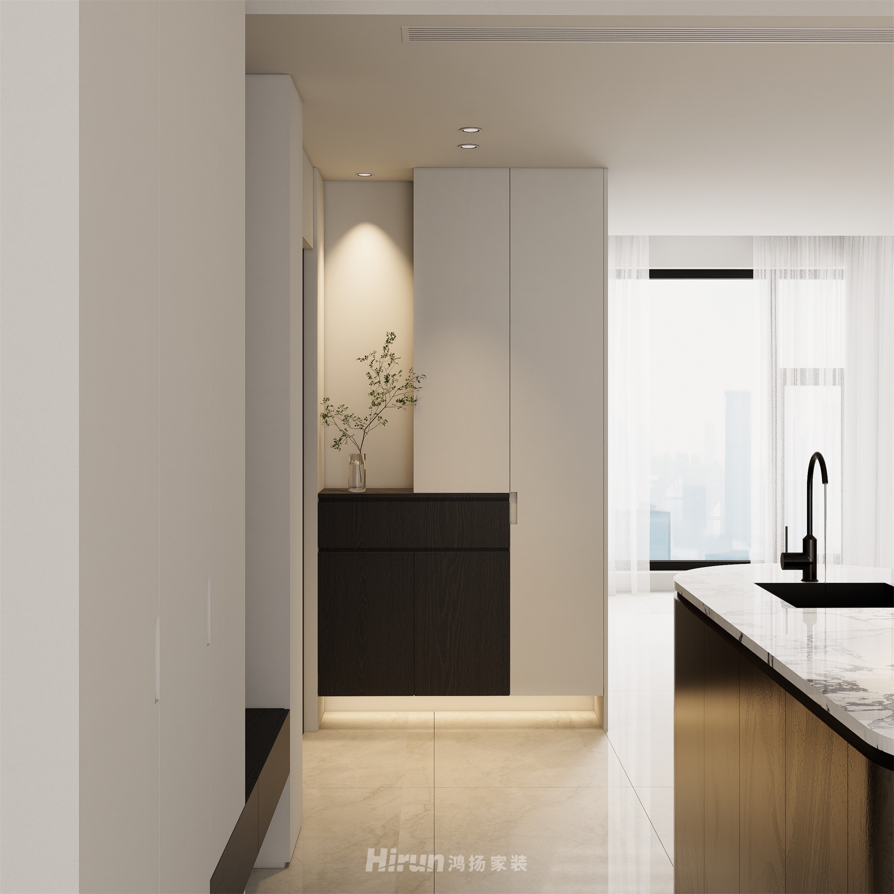 現(xiàn)代雅境園187㎡雅致現(xiàn)代四居室 裝修案例效果圖-8