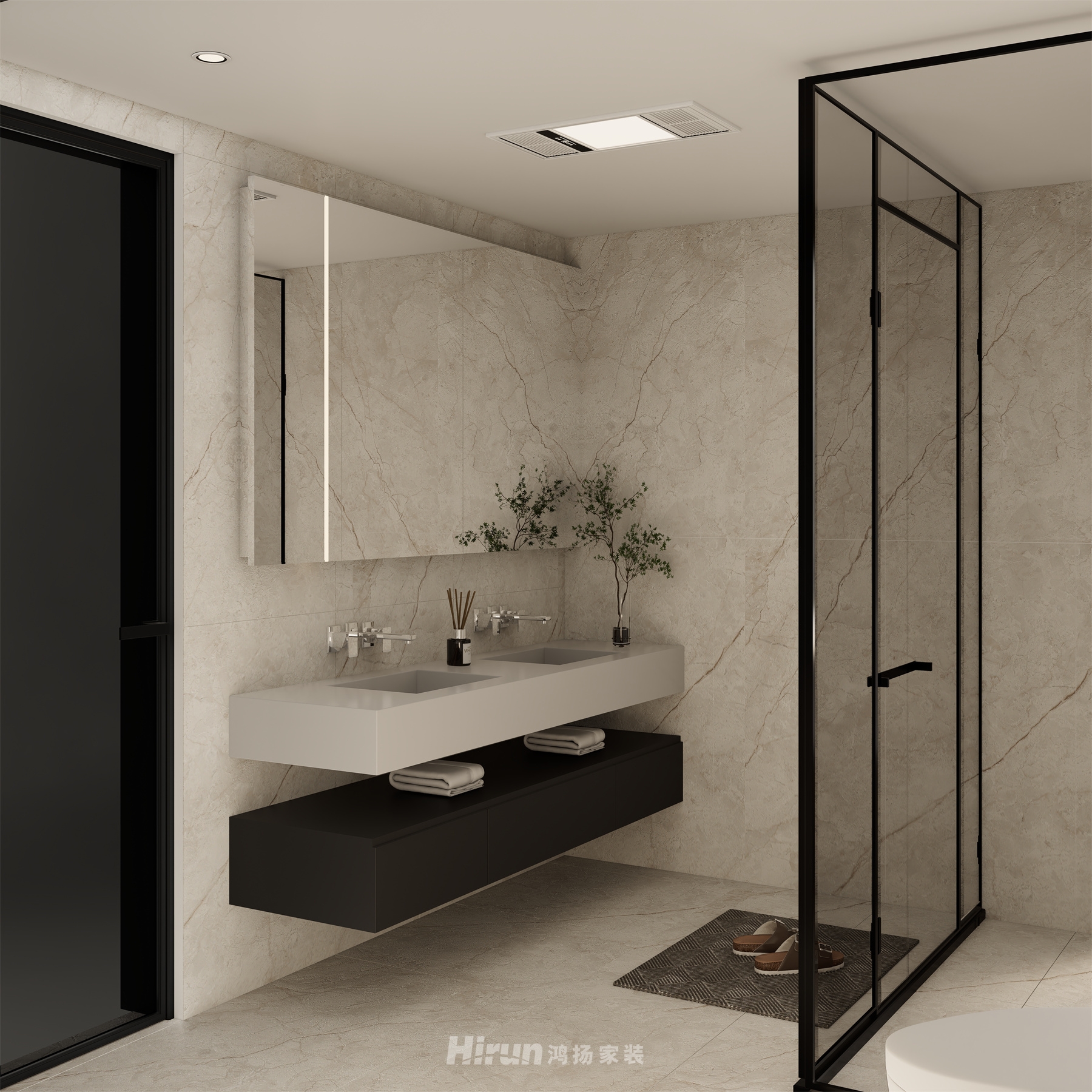 現(xiàn)代雅境園187㎡雅致現(xiàn)代四居室 裝修案例效果圖-16