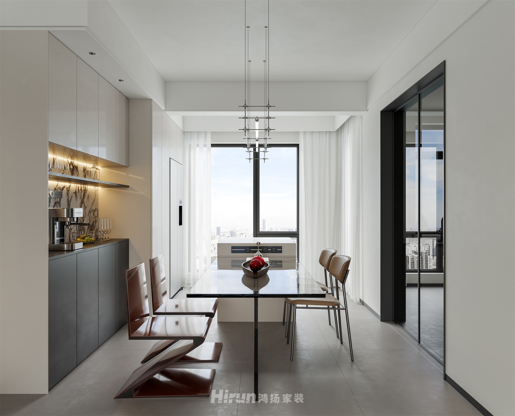 御江府128㎡雅致現代四居室 裝修案例效果圖-7