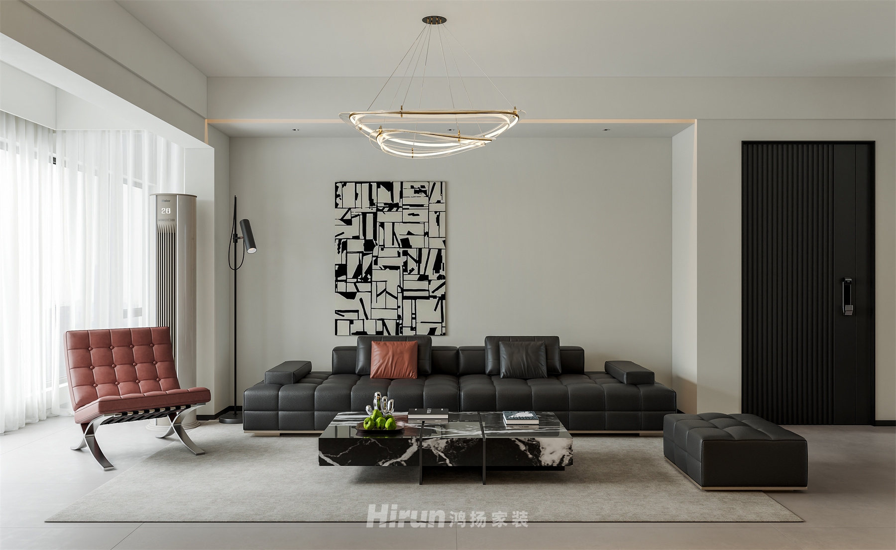 御江府128㎡雅致現代四居室 裝修案例效果圖-3