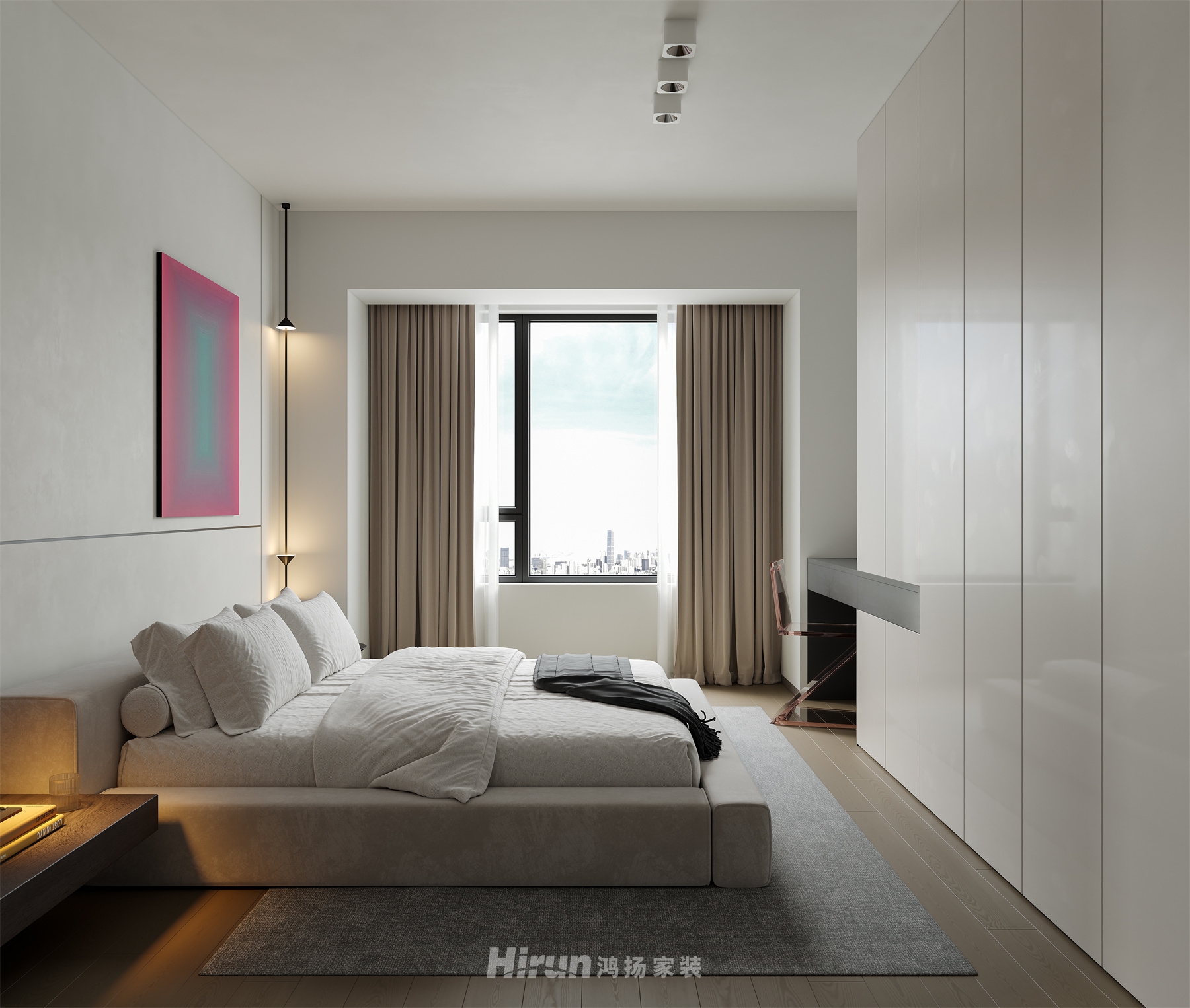 御江府128㎡雅致現代四居室 裝修案例效果圖-5