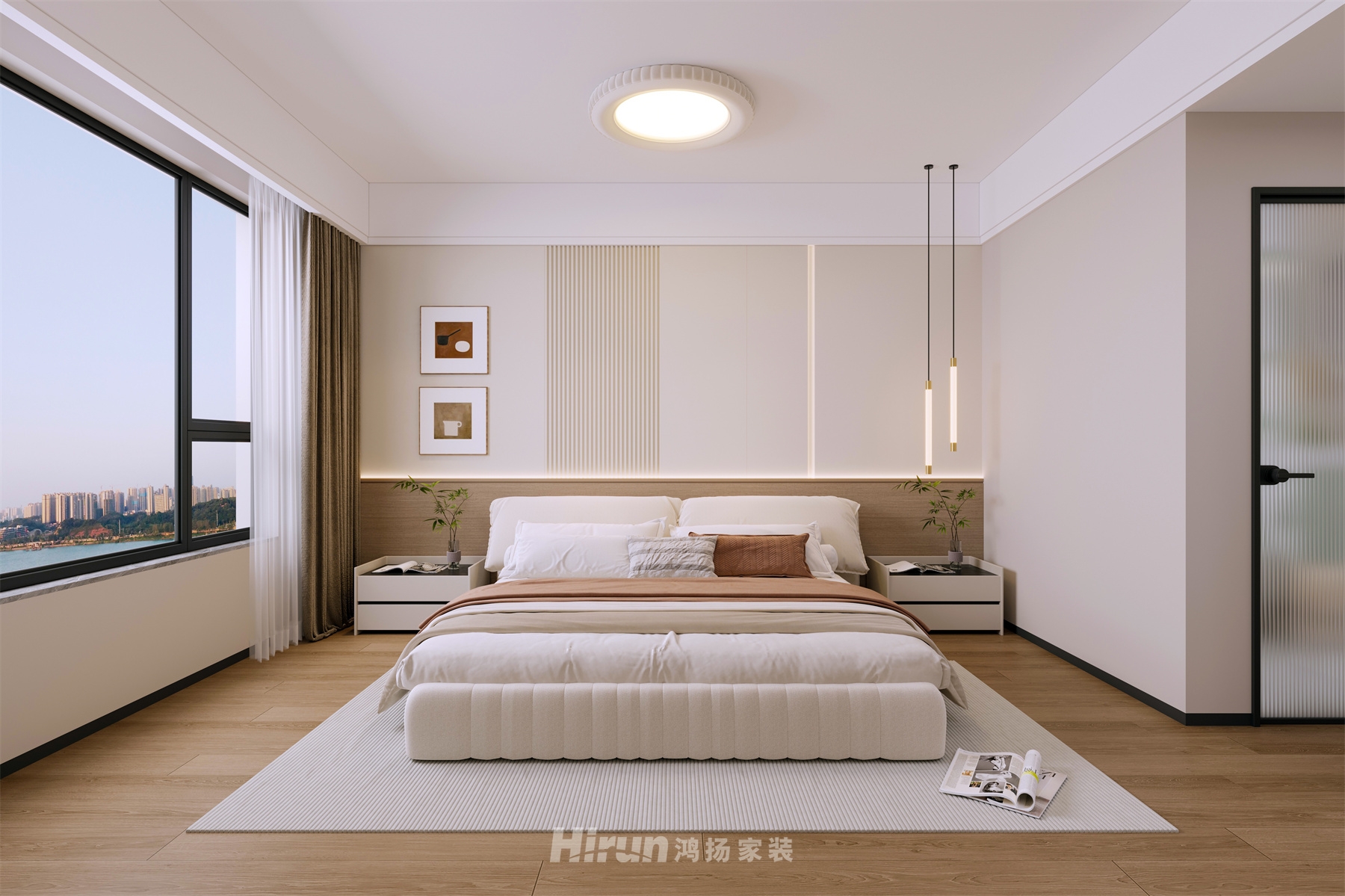 青春里鉑樾府165㎡北歐之光五居室 裝修案例效果圖-5