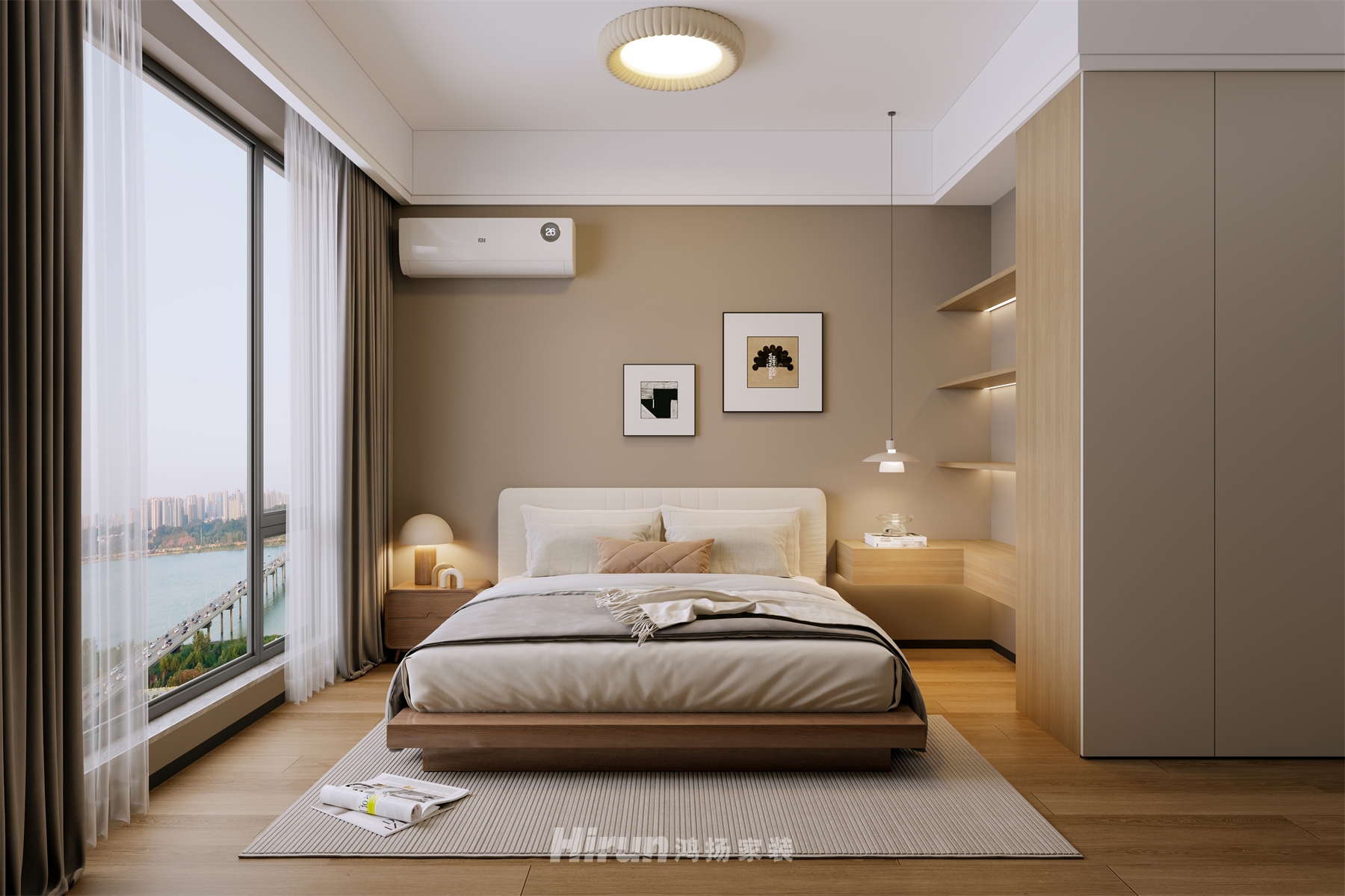 青春里鉑樾府165㎡北歐之光五居室 裝修案例效果圖-3