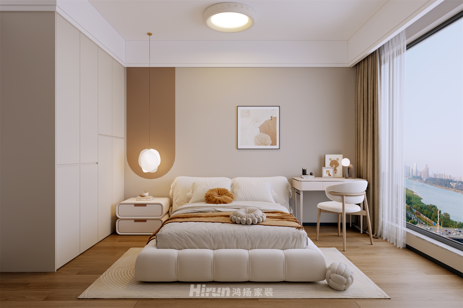 青春里鉑樾府165㎡北歐之光五居室 裝修案例效果圖-4