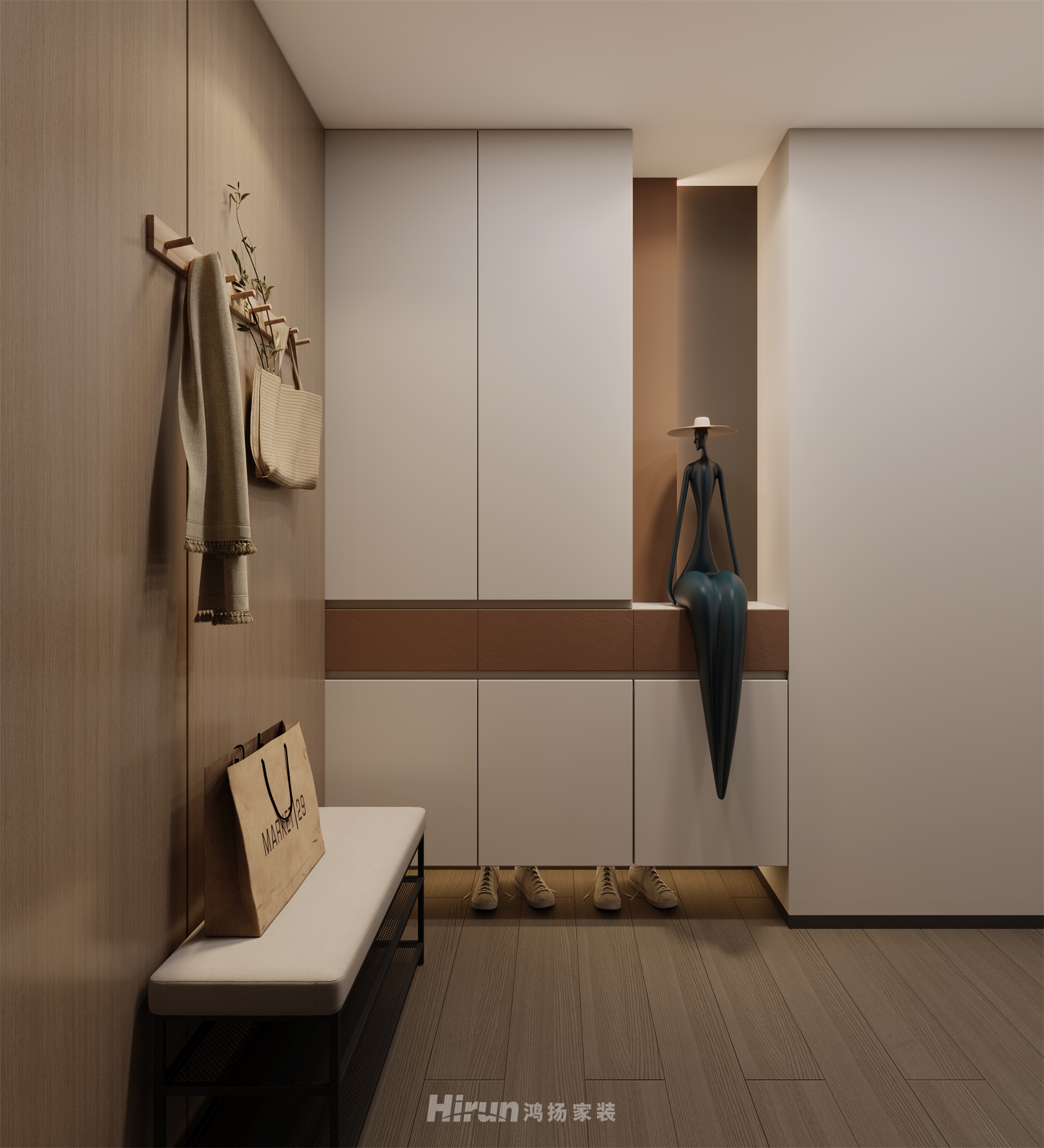 吾悅廣場162㎡雅致現代復式 裝修案例效果圖-8